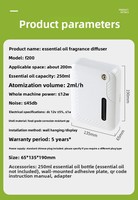 Diffuseur d'air mural F200 pour maison/hôtel/usage commercial, contrôle intelligent Bluetooth Wi-Fi, parfum mixte, sécurité double