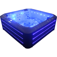 Europe Balboa Control Hydro Whirlpool Massage 176 Pcs Jets Outdoor Spa 6 Seat Hot Tub Jakuzi