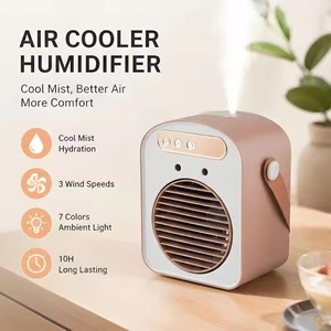 Nuevo Ventilador de <span class=keywords><strong>Aire</strong></span> <span class=keywords><strong>Acondicionado</strong></span> Portátil Recargable por USB, Mini Ventilador de Escritorio con Asa, Pantalla Digital, Enfriador de <span class=keywords><strong>Aire</strong></span> con Rociador - Product Image 5