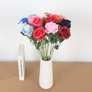 Wholesale Velvet Rose <b>Artificial</b> <b>Flower</b> Weddings Rose <b>Wall</b> Waterfall Home Hotel Decoration Faux <b>Flower</b> Arrangement - Product Image 4