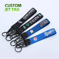 Porte-clés personnalisé avec logo tissé, impression typographique, mousqueton personnalisé, motif chien/panda/cochon/rectangulaire, pour valise de voyage