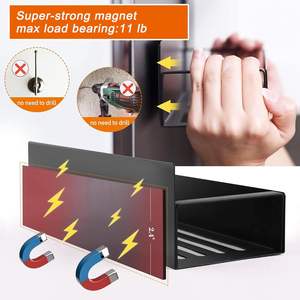 Paquete de 4 estantes magnéticos de Metal para especias, estantes organizadores, soportes y estantes de almacenamiento para refrigerador, microondas, uso lateral - Product Image 5