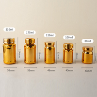 Capsules de médicaments vides en plastique personnalisées Comprimés pratiques Capsules Conteneur Bouchon à vis Flacon rechargeable plaqué or argent