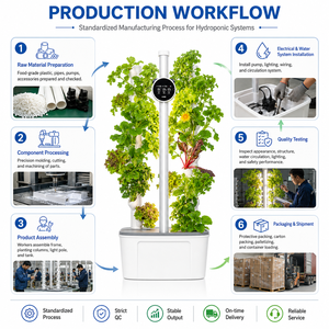 Système <span class=keywords><strong>de</strong></span> jardinage hydroponique intelligent d'intérieur pour usine, 36 sites <span class=keywords><strong>de</strong></span> culture avec éclairage LED et réservoir d'eau pour herbes et légumes - Product Image 4