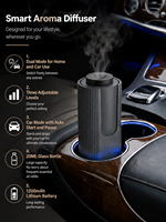 Diffuseur d'arômes électrique intelligent sans eau en métal ODM/OEM, nébuliseur d'huiles essentielles, diffuseur de parfum, emballage personnalisé avec logo pour la maison et la voiture
