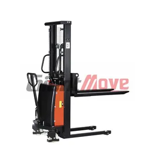China Pallet Stacker Lift Truck 1 Ton Semi Forklift Electric Stacker