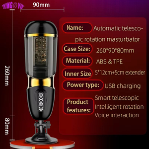 Masturbatore Maschile Automatico Telescopico con Riscaldamento e Controllo Vocale, Macchina per Masturbazione con Vagina Artificiale, Giocattolo Sessuale per Uomini - Product Image 2
