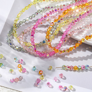 Perles hexagonales en verre coloré à facettes, en vrac, pour la fabrication de bracelets, accessoires de bijoux DIY, matériaux 8mm Ac4748 - Product Image 3