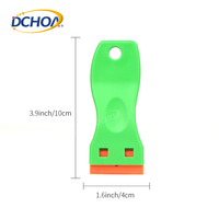 DOHOA Grattoir de sécurité pour vitres, grattoir à lame de rasoir avec lame en plastique, grattoir pour enlever les adhésifs et la colle