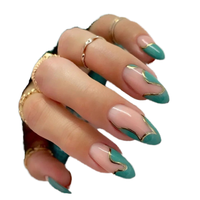 Chaque lot de 24 faux ongles en acrylique pressé luxueux, couvrant entièrement l'ongle, est pré-conçu avec du matériau ABS en forme de ballet pour l'art des ongles