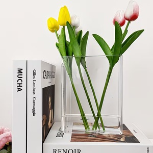Qianrui Acrylic Book Vase 2020725 Transparent Tabletop Flower Holder For Living Room Home Decor Mother's Day Gift - Product Image 2