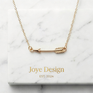 Collier pendentif flèche minimaliste en alliage délicat pour femme, bijoux de boutique pour tous les jours - Product Image 1