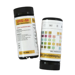 Tiras Reactivas de Orina URS <span class=keywords><strong>5</strong></span> en 1, <span class=keywords><strong>5</strong></span> Parámetros de Prueba: <span class=keywords><strong>UTI</strong></span>, Proteínas, Leucocitos, Nitritos, PH, Cetosis, 100 Unidades - Product Image 1