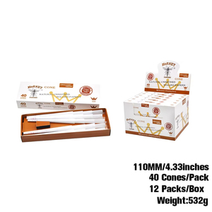 <span class=keywords><strong>Cartine</strong></span> a Cono Personalizzate 78mm 110mm King Size 1 1/4 Non Sbiancate per Fumatori - Fornitura all'Ingrosso - Product Image 3