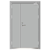 Porte coupe-feu plate en acier galvanisé épaissi sur mesure, résistance au feu 2h, anti-chaleur et anti-fumée, design moderne pour projets de construction