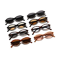 Lunettes de soleil ovales de luxe pour femmes, style rétro, marque privée, petit MOQ