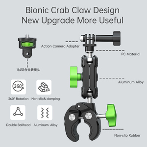 Nouvelle pince griffe de crabe en aluminium rotative à <span class=keywords><strong>360</strong></span> degrés, accessoires de caméra à billes métalliques pour Insta360 et <span class=keywords><strong>GoPro</strong></span>, tendance 2026 - Product Image 6