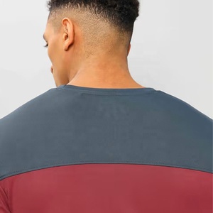 Wholesale T <b>Shirt</b> for Mens Athletic Long Sleeve T <b>Shirt</b> <b>Compression</b> Style <b>Gym</b> Wear with Moisture Wicking Fabric Colorblock <b>Shirt</b> - Product Image 3