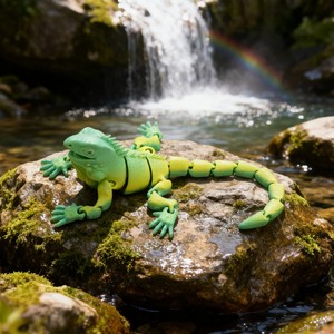 Modèle de lézard articulé imprimé en 3D, multicolore, mobile, en plastique, pour décoration de bureau miniature et jouet pour enfants, produit transfrontalier - Product Image 3