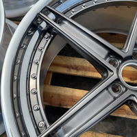 Jantes forgées sur mesure en 2 parties, à déport profond, 18, 19, 20, 22 pouces, 5x114.3, 5x120, avec lèvre polie, gris chromé, pour E63s GTR