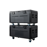 Valise de transport à roulettes pratique pour câbles, coffre de rangement pour câbles d'équipement audio et d'éclairage de scène DJ avec roues