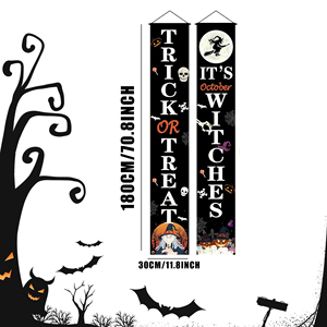 Halloween Themed Polyester Door Curtain 30*180cm Festive <b>Banners</b> for Home Decor - Product Image 2
