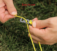 Boucle de corde à vent de tente à nœud rapide de haute qualité 3 trous antidérapants Camping randonnée crochet de serrage boucles de corde à vent