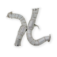 Edelstahl-Hitzeschild Hochleistungs-Downpipe Auspuffanlage Performance-Rennauspuff-Kit für Porsche Macan 3.0T 2015-2018