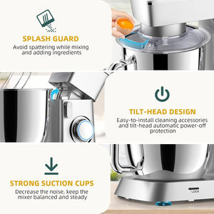 Wholesale High-Power 2200W 10L Capacity Household Stand <b>Mixer</b> Planetary <b>Food</b> Dough Kitchen Appliance Mixing Bowl for Cake Bread - Product Image 2