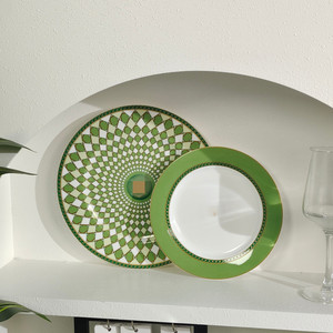 Luxe marocain vrac élégant blanc alliance blanc bleu chargeur céramique porcelaine nourriture et désert dîner côté assiette - Product Image 5