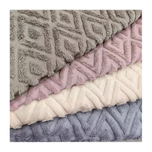 Reciclado 144F poliéster PV acolchado bordado diamante terciopelo patrón Otoño Invierno tela cepillo terciopelo polar tela - Product Image 1