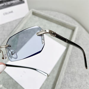 Nouveau Style maçonnerie bord coupé montures de lunettes en gros mode affaires Anti lumière bleue lunettes Ultra léger TR90 montures de <span class=keywords><strong>lunette</strong></span> - Product Image 2