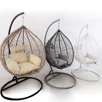 Fauteuil Suspendu Balançoire Moderne Acrylique Intérieur Extérieur Bon Marché, Chaise Œuf en Rotin Osier de Patio en Bambou