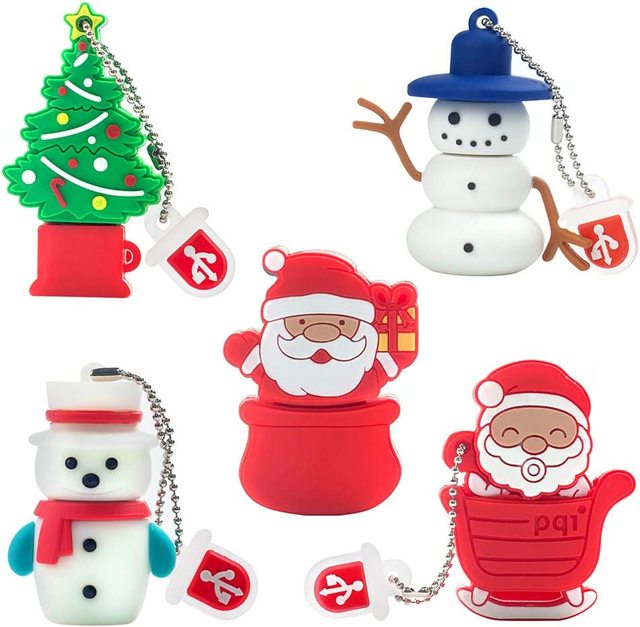 New Christmas Tree Silicone USB Flash Drive 2.0 Custom Flash Stick 8GB 16GB 32GB 64GB As Gift