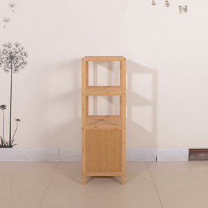 <span class=keywords><strong>Meuble</strong></span> de salle de bain contemporain en <span class=keywords><strong>bambou</strong></span>, armoire de rangement d'angle moderne pour toilettes, combinaison au sol, design élégant, 4 meubles de salle de bain - Product Image 4