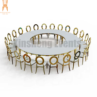 Table moderne de luxe en acier inoxydable pour la maison ou l'hôtel, vente en gros d'usine, mobilier de salon