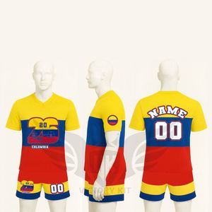 Uniformes de Fútbol Juveniles al por Mayor, Conjuntos Personalizados de Camisetas de Fútbol de Colombia para Hombre, Kits de Fútbol Completos - Product Image 2