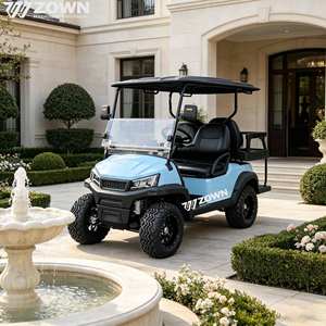 Carrito de golf eléctrico duradero para 6 pasajeros, con neumáticos antipinchazos, para uso en clubes, villas y parques. - Product Image 1