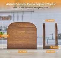 Porte-serviettes en bois classique de qualité supérieure, base lourde, écologique, pour éviter le basculement, idéal pour les restaurants, cafés et buffets