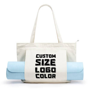 Bolsa de Yoga Grande Personalizada al por Mayor con Logotipo, Bolsa de Lona de Algodón para Esterilla de Yoga - Product Image 2