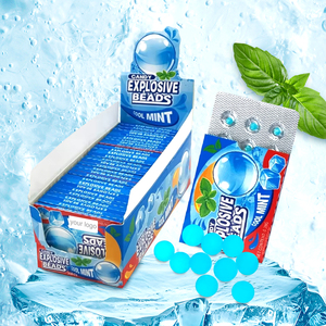 <span class=keywords><strong>Caramelos</strong></span> al por mayor de etiqueta privada personalizada Halal Mint Candy Cool Gummy Candy Fresh Breath Mint Explosive Beads Sweets Kids Candy Toy - Product Image 1