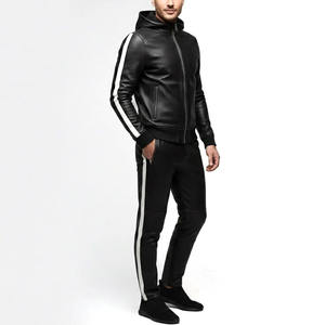 Chándal de cuero ligero y transpirable, cómodo y de alta calidad para hombre, chándal de cuero ligero informal. - Product Image 1