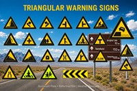 Panneau de signalisation routière réfléchissant, panneau d'avertissement pour piétons, panneau de signalisation de danger, panneau de signalisation de prudence pour l'entretien des routes et des autoroutes