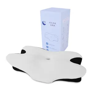 Bantal busa memori ergonomis leher ortopedi, pendukung samping belakang busa memori ergonomis tempat tidur bantal kupu-kupu