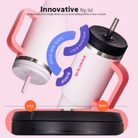 Ensemble cadeau personnalisable : Gobelet isotherme 40 oz avec poignée + Tasse à café 14 oz avec plusieurs couvercles, Ensemble de gobelets isothermes en gros pour promotion