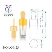 Emballages de tubes à gloss cosmétiques en plastique avec logo personnalisé, tubes à gloss vides en forme de mini crème glacée, conteneur OEM/ODM