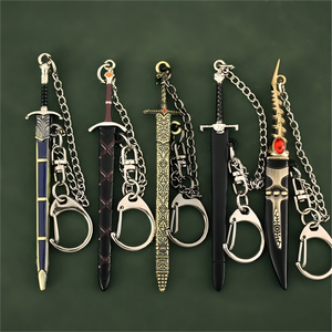 Porte-clés créatif Mini Targaryen <span class=keywords><strong>épée</strong></span> Game <span class=keywords><strong>of</strong></span> <span class=keywords><strong>Thrones</strong></span> figurines en métal Halloween <span class=keywords><strong>épée</strong></span>s jouets - Product Image 1