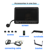 Cámara de Marcha Atrás para Punto Ciego de Camión, Monitor de Reversa Cuádruple Dividido de 7 Pulgadas, Sistema Panorámico de 360 Grados para Autobús