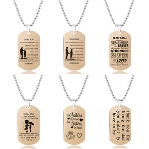 Rose Gold Stainless Steel Granddaughter Grandson Grandma Grandpa Daughter Son Mom Dad Nephew <strong>Niece</strong> Best Friend Sister <strong>Necklace</strong> - Product Image 1