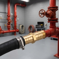 Raccord Droit en Laiton pour Tuyau DN25 1 pouce BSPT NPT, Connecteur Mâle pour Protection Incendie, Utilisation Eau et Gaz